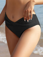 Shekini Women's Twist Front Bikini Bottom Swimsuit Swimming Costume Ruched BNWT