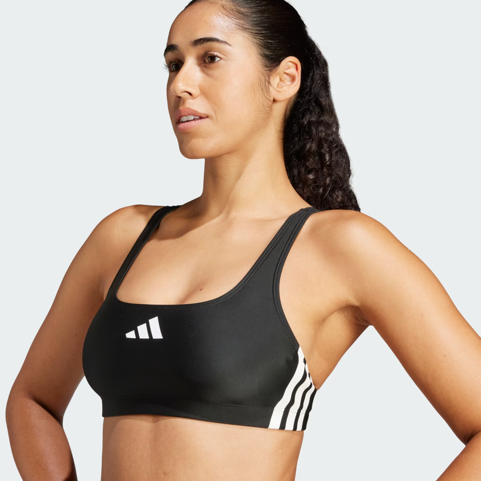 Adidas Women's 3 Stripes V-Back Bikini Swimsuit Swimming Costume JP0147 BNWT