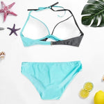 CheChury Women's Padded Push-Up Bikini Swimsuit Swimming Costume BNWT