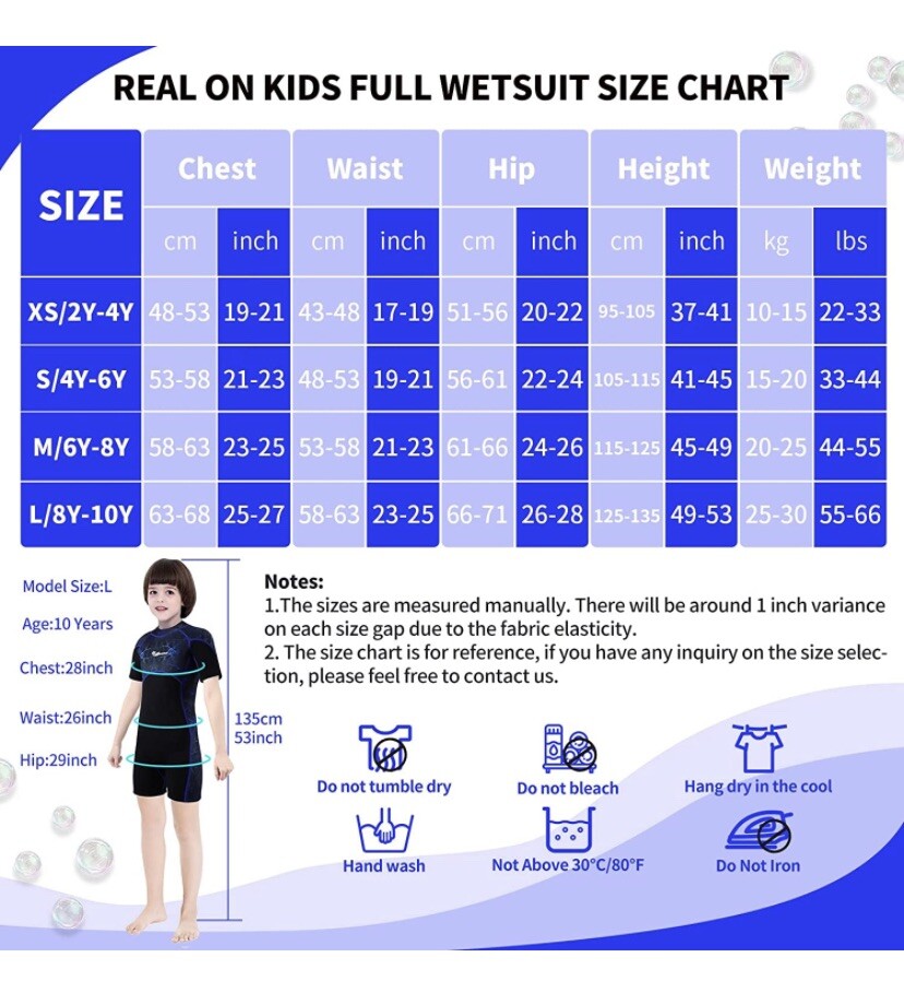 Summshall Kids Wetsuit 2.5mm Shorty Diving Surfing Suits Boys 8-10 Years BNWT