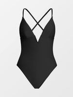 Cupshe Women's Deep V Neck Criss Cross Back Swimsuit Swimming Costume BNWT