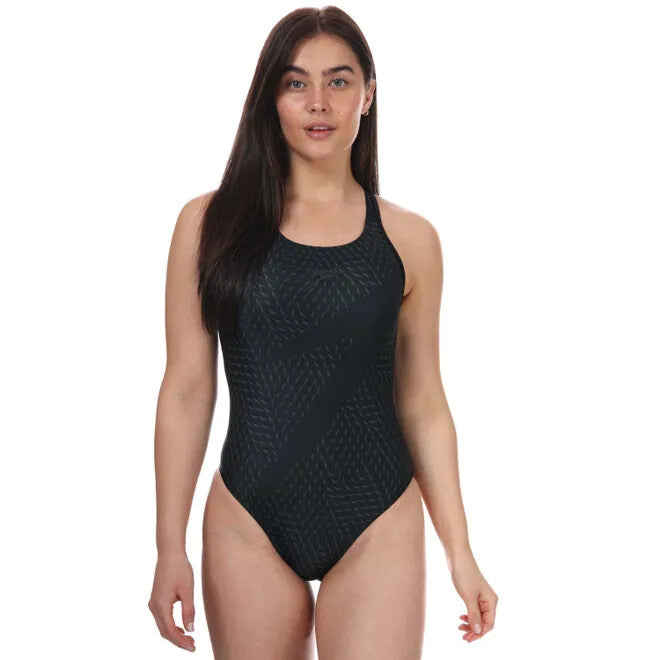 Speedo Women's Boom Logo Placement Racerback Swimsuit Swimming Costume BNWT