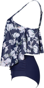 RXRXCOCO Women's Padded Tankini High Waist Swimsuit Swimming Costume BNWT