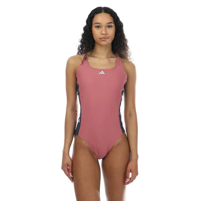 Adidas Women's 3-Stripes Colorblock Swimsuit Swimming Costume HR4364 BNWT