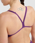 Arena Women's Team Challenge Solid Swimsuit Swimming Costume Plum Girls BNWT