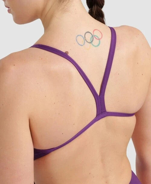 Arena Women's Team Challenge Solid Swimsuit Swimming Costume Plum Girls BNWT