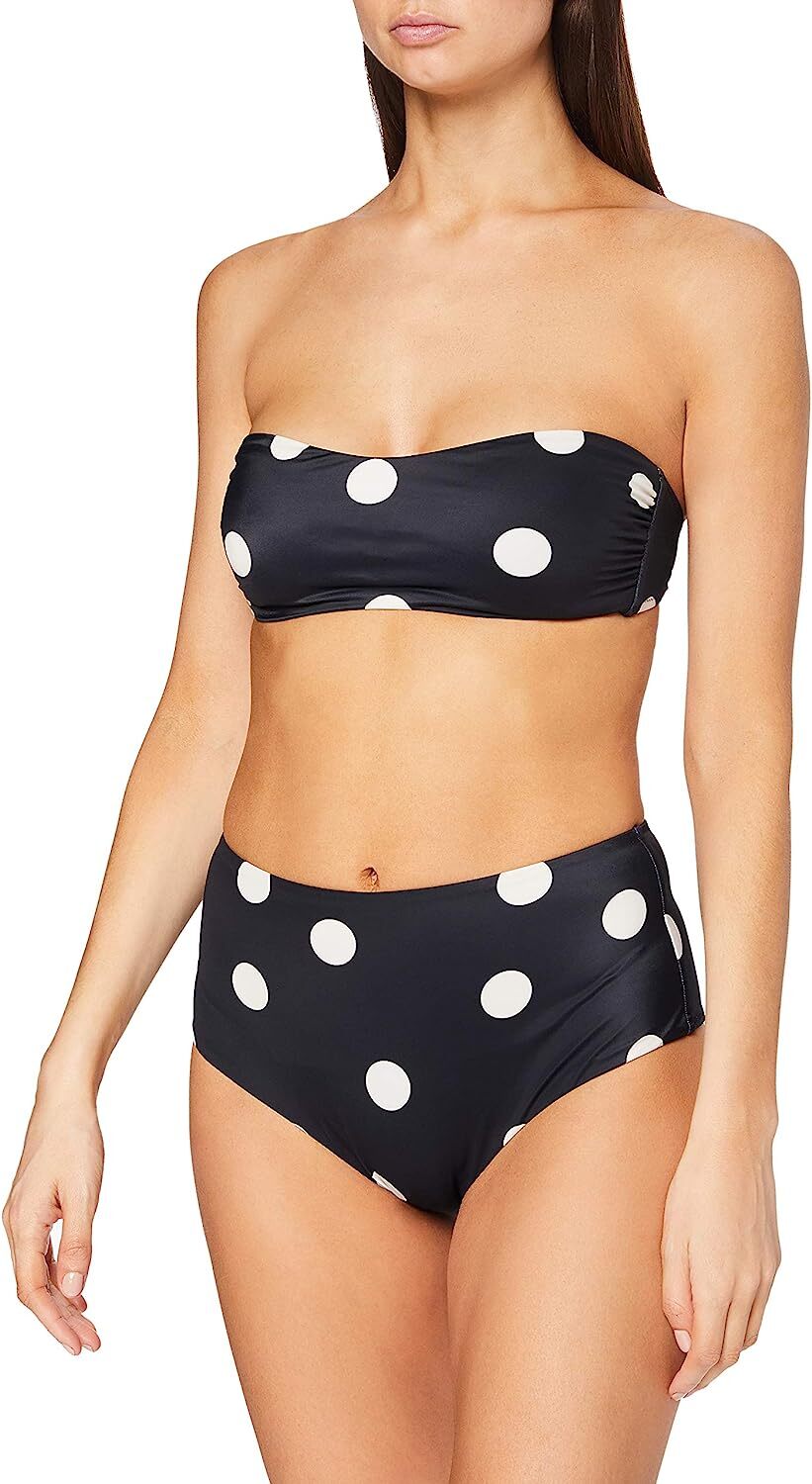 Iris & Lilly Women's Padded Bandeau Bikini Swimsuit Swimming Costume BNWT