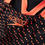 Speedo Women’s Medley Logo Medalist Swimsuit Swimming Costume Black Red BNWT