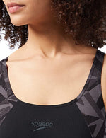 Speedo Women's Hyperboom Splice Muscleback Swimsuit Swimming Costume Black BNWT