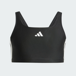 Adidas Girl's 3 Three Stripe V-Back Bikini Kids Swimsuit Swimming Costume BNWT
