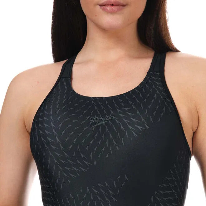 Speedo Women's Boom Logo Placement Racerback Swimsuit Swimming Costume BNWT