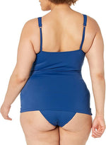 Amazon Essentials Women's Tankini Swim Top Swimsuit Swimming Costume Navy BNWT