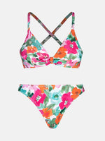 Cupshe Women's Knotted Floral Low Rise Bikini Swimsuit Swimming Costume BNWT