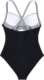DOULAFASS Women's Tummy Control Cutout One Piece Swimsuit Swimming Costume BNWT