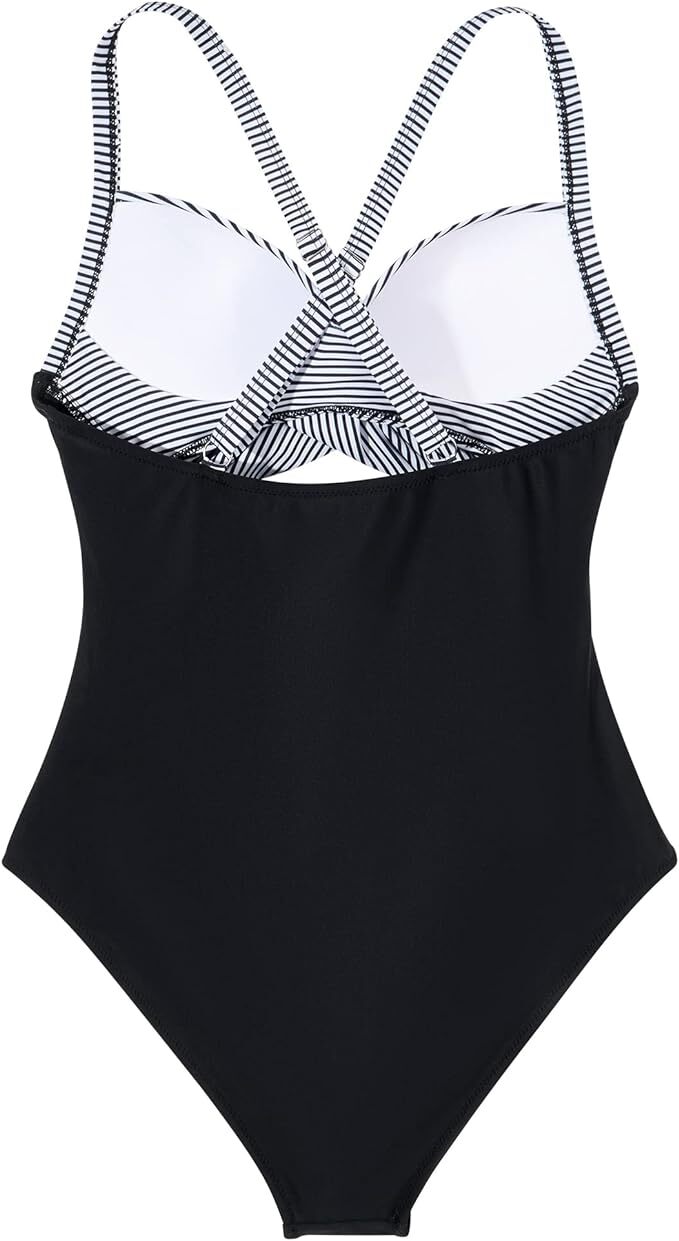 DOULAFASS Women's Tummy Control Cutout One Piece Swimsuit Swimming Costume BNWT