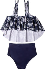 RXRXCOCO Women's Padded Tankini High Waist Swimsuit Swimming Costume BNWT