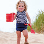 Splash About Happy Nappy Costume Reusable Neoprene Nautical Bows Boy Girl BNWOT