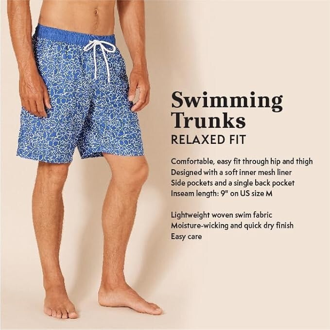 Amazon Essentials Men's 9” Quick Dry Swim Shorts Trunks Swimsuit Swimming BNWT