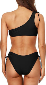 Attraco Women's Padded One Shoulder Bikini Swimsuit Swimming Costume BNWT