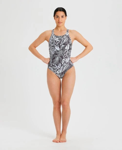 Arena Women's Tropical Print Swim Pro Back Swimsuit Swimming Costume BNWT