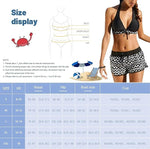 Heekpek Women's Padded High Waist V-Neck Bikini Swimsuit Swimming Costume BNWT