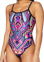 Zoggs Women's Dreamcatcher Deep Scoopback Swimsuit Swimming Costume BNWT