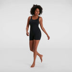 Speedo Women's Eco Endurance+ Legsuit Swimsuit Swimming Costume Black BNWT