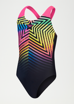 Speedo Girl's Digital Placement Splashback Swimsuit Swimming Costume Kids BNWT