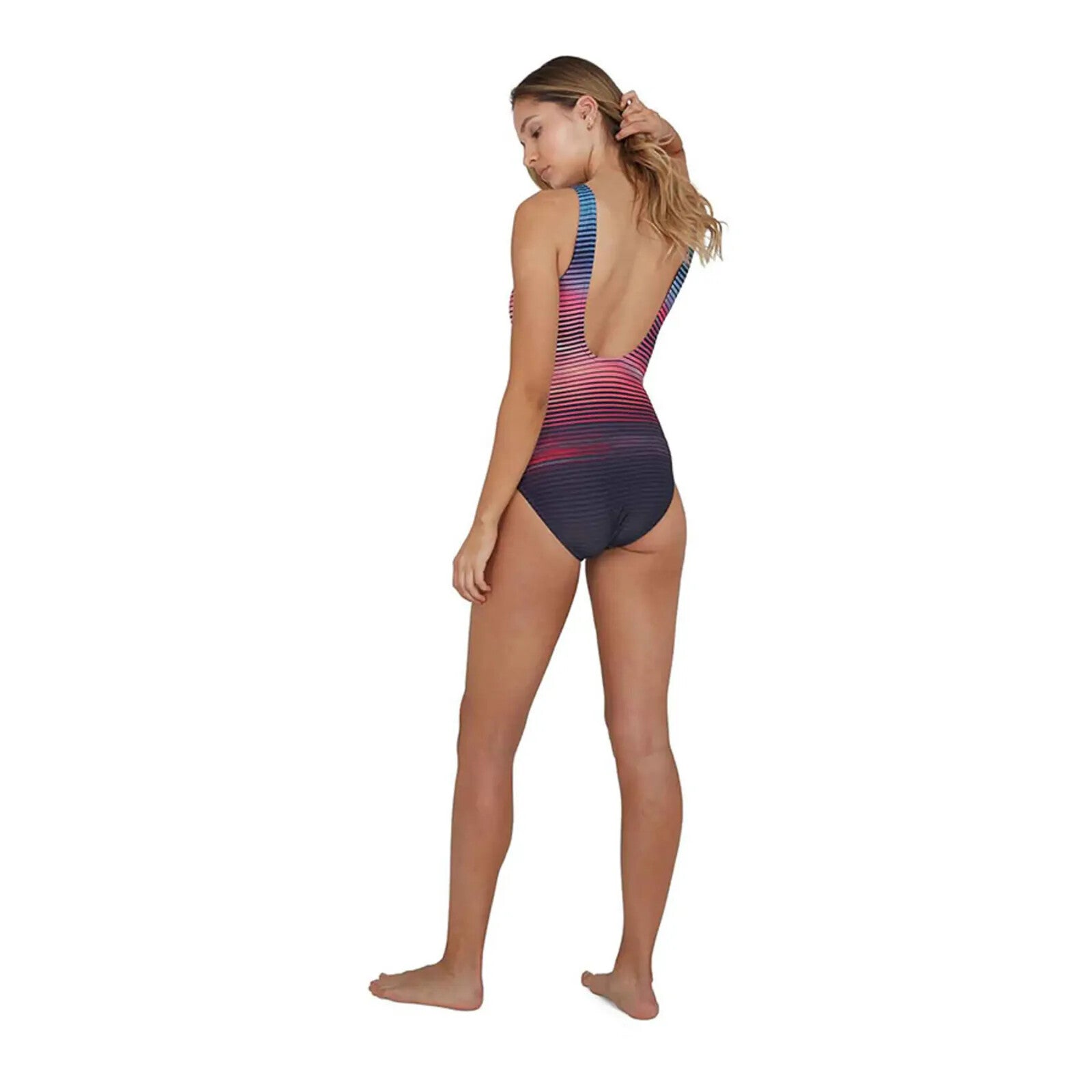 Speedo Women's Digital Placement U-Back Swimsuit Swimming Costume BNWT