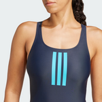 Adidas Women's 3-Stripes V Back One Piece Swimsuit Swimming Costume JG5819 BNWT