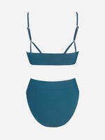 Cupshe Women's High Waist Cheeky V-Wire Bikini Swimsuit Swimming Costume BNWT