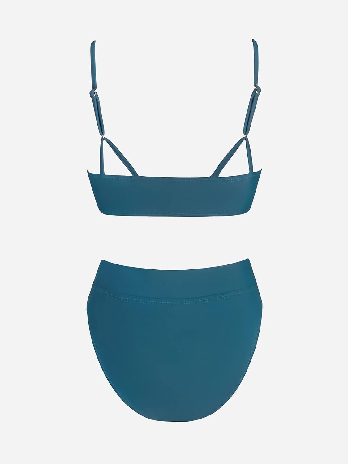 Cupshe Women's High Waist Cheeky V-Wire Bikini Swimsuit Swimming Costume BNWT