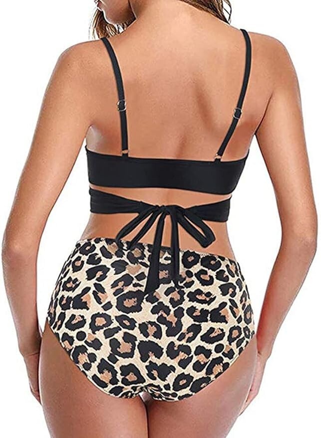 Chechury Women's Tummy Control Wrap Bikini Set Swimsuit Swimming Costume BNWT