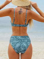 Cupshe Women's Cut-Out Mid-Rise Ruched Bikini Swimsuit Swimming Costume BNWT