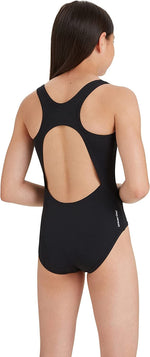 Zoggs Girls Cottesloe Black Sports Back Swimsuit Swimming Costume BNWT
