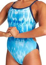 Arena Women's Tie Dye Stripes Challenge Back Swimsuit Swimming Costume BNWT