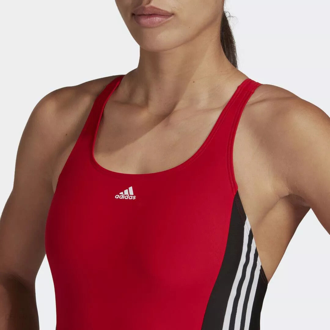 Adidas Women's 3-Stripes Colourblock HC2879 Swimsuit Swimming Costume BNWT