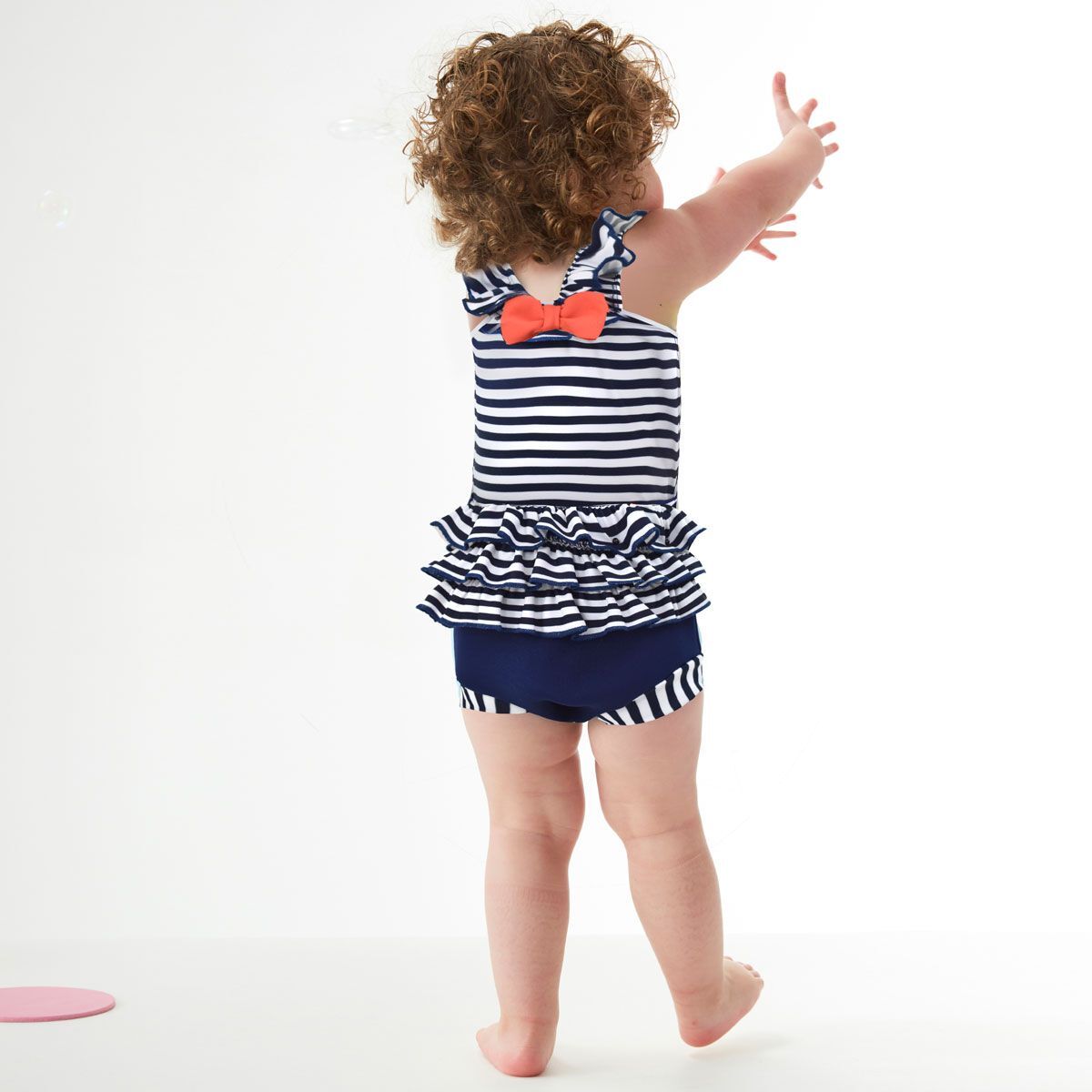 Splash About Happy Nappy Costume Reusable Neoprene Nautical Bows Boy Girl BNWOT