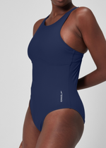 Speedo Women's Solid High Neck Swimsuit Swimming Costume Swimwear BNWT