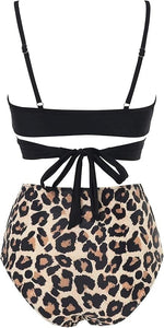 Chechury Women's Tummy Control Wrap Bikini Set Swimsuit Swimming Costume BNWT