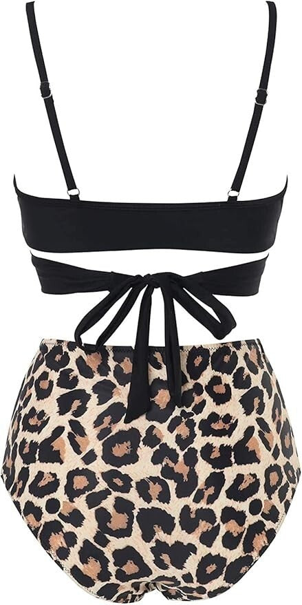 Chechury Women's Tummy Control Wrap Bikini Set Swimsuit Swimming Costume BNWT