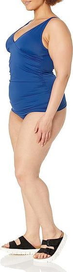 Amazon Essentials Women's Tankini Swim Top Swimsuit Swimming Costume Navy BNWT