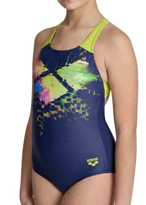 Arena Girl's Multi Pixels Swim Pro Back Swimsuit Swimming Costume BNWT