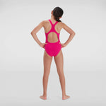Speedo ECO Endurance+ Medalist Girls Junior Swimsuit Swimming Costume Pink BNWT