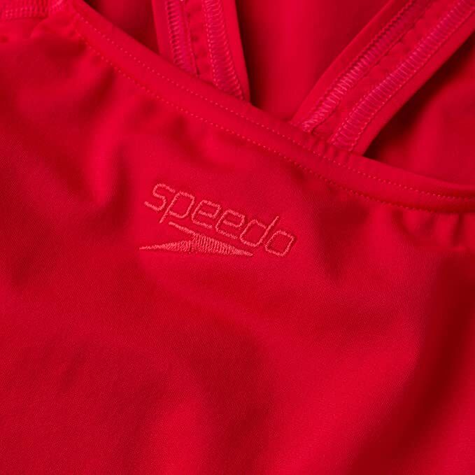 Speedo Women's Eco Endurance+ Medalist Swimsuit Swimming Costume Red BNWT