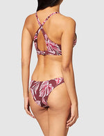 Iris & Lilly Women's Non-Padded One Shoulder Bikini Swimsuit Swimming Costume