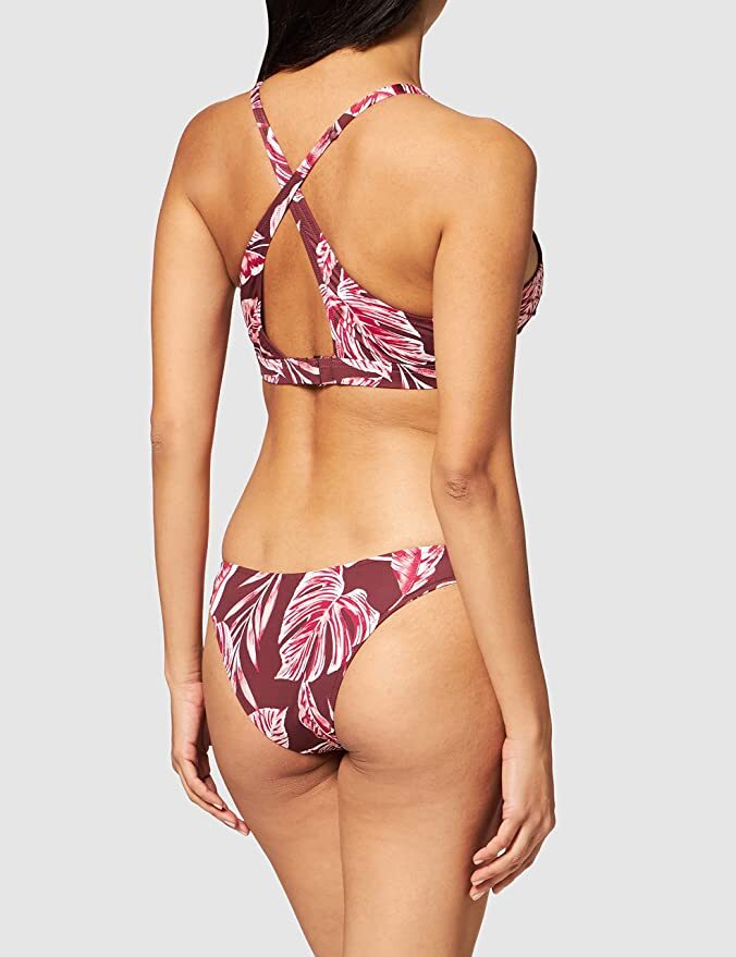 Iris & Lilly Women's Non-Padded One Shoulder Bikini Swimsuit Swimming Costume