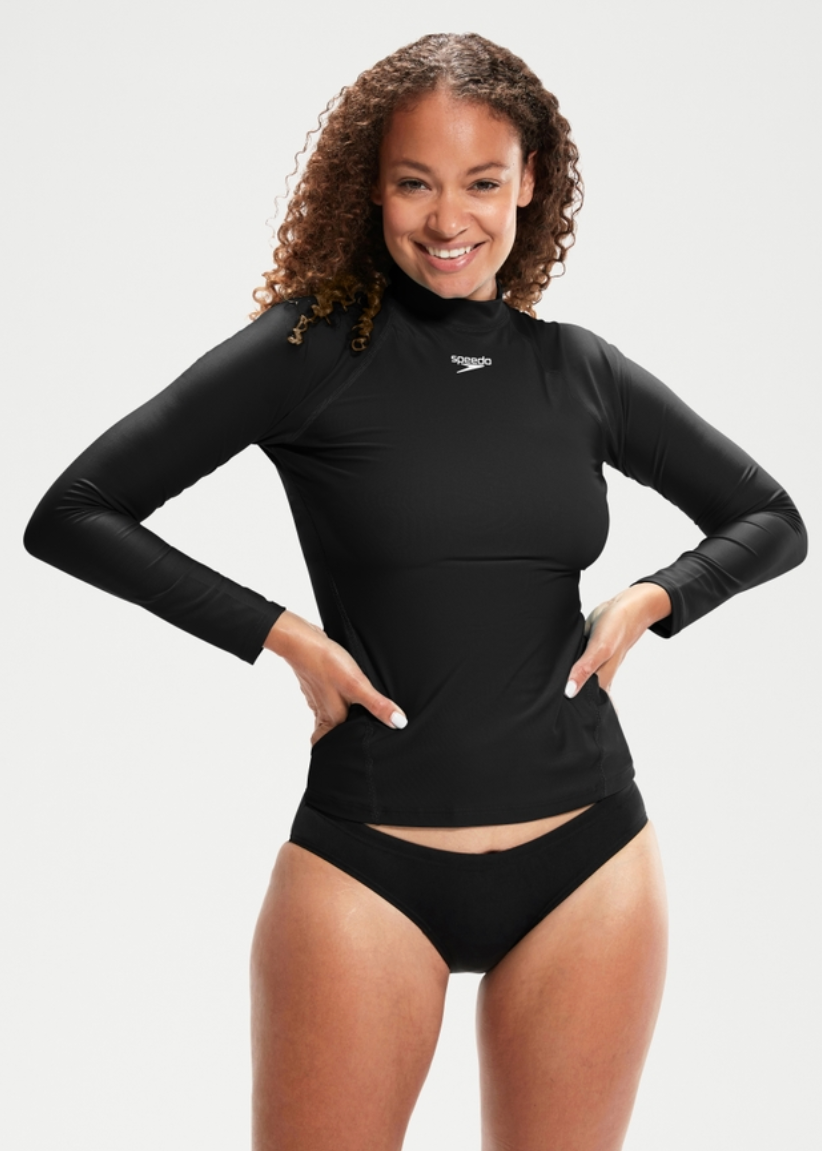 Speedo Women's Long Sleeved Rash Top Swimsuit Swimming Costume BNWT