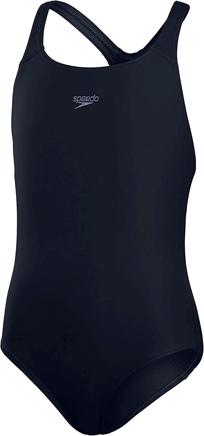 Speedo ECO Endurance+ Medalist Girls Junior Swimsuit Swimming Costume Navy BNWT