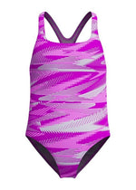 Speedo Girls Hyperboom Allover Medalist Swimsuit Swimming Costume Junior BNWT
